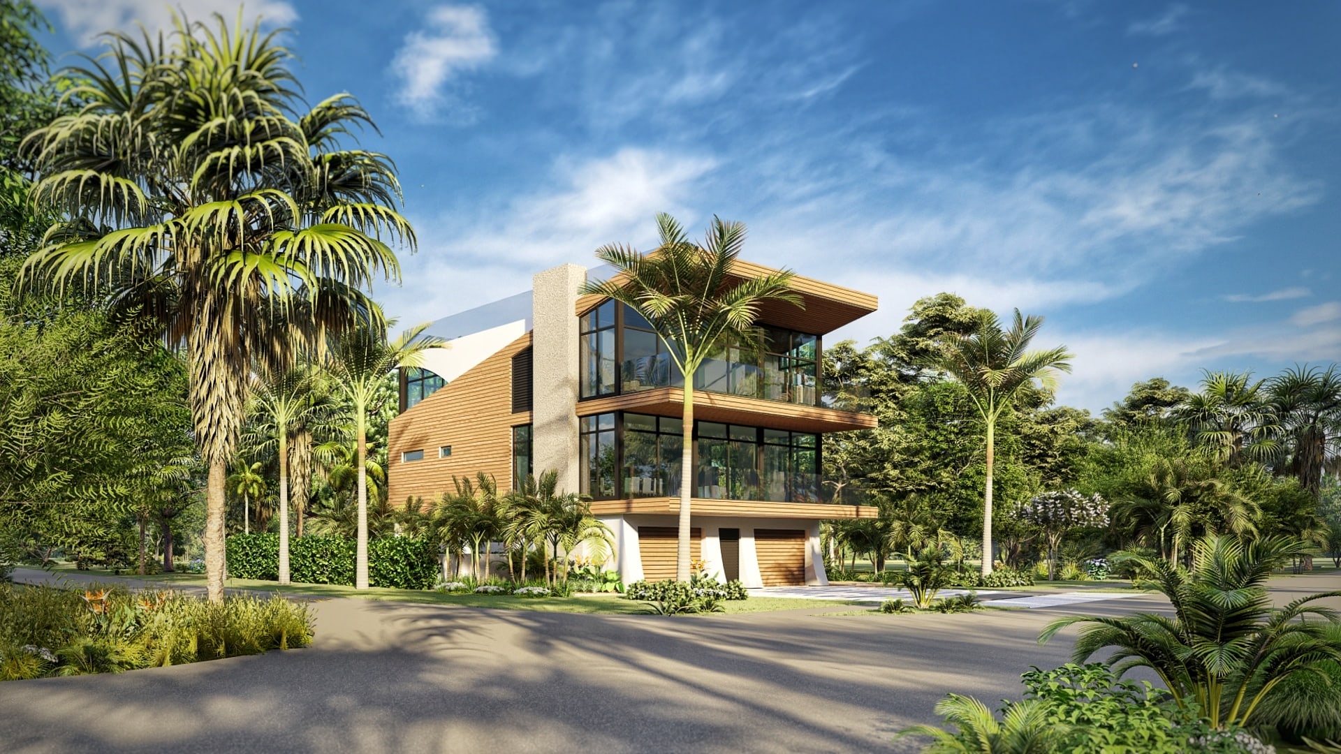 Anna Maria Bay View Modern Exterior View Three - Custom Home Design